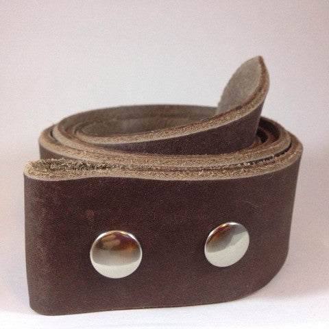 Chocolate Leather Snap Belt
